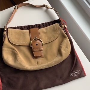 Coach Suede and Leather larger hobo handbag